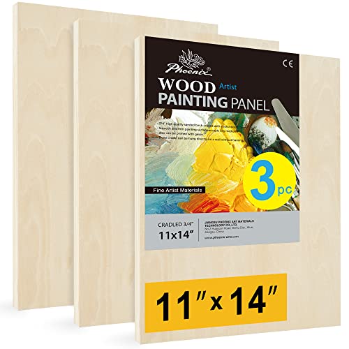 PHOENIX 11x14 Unfinished Birch Wood Panel Boards For
