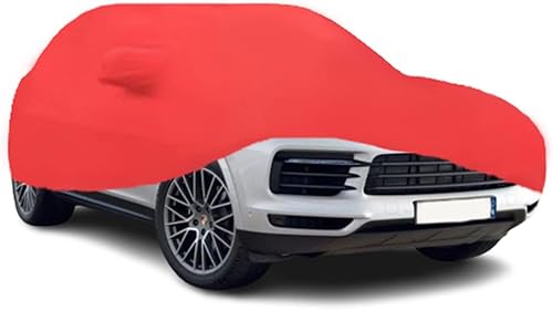 LTDNB Funda de automóvil elástica de satén para interiores, protección completa a prueba de polvo, compatible con Porsche Macan 2015-2022 (rojo) LTDNB Funda de automóvil elástica de satén para interiores, protección completa a prueba de polvo, compatible con Porsche Macan 2015-2022 (rojo)