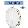 2 Pack Tambourine, Wooden Tambourine, Handheld Tambourine, Wooden Hand Drum with Jingle Bells, Percussion Musical Instrument for Rhythm Learning, Performance #1
