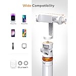 EUCOS 62" Tripod for iPhone, Sturdy Selfie Stick Tripod with Remote & Lightweight Phone Stand, Solidest Portable Cell Phone Tripod, Compatible iPhone Pro Max/Android [White] - Image 5
