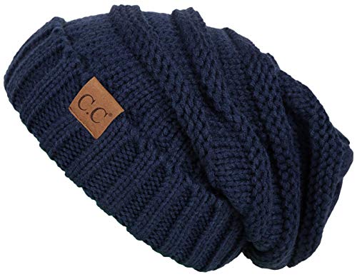 Funky Junque Slouchy Beanie for Women – Warm Winter Hat, Soft Chunky Cable Knit Oversized Slouch...