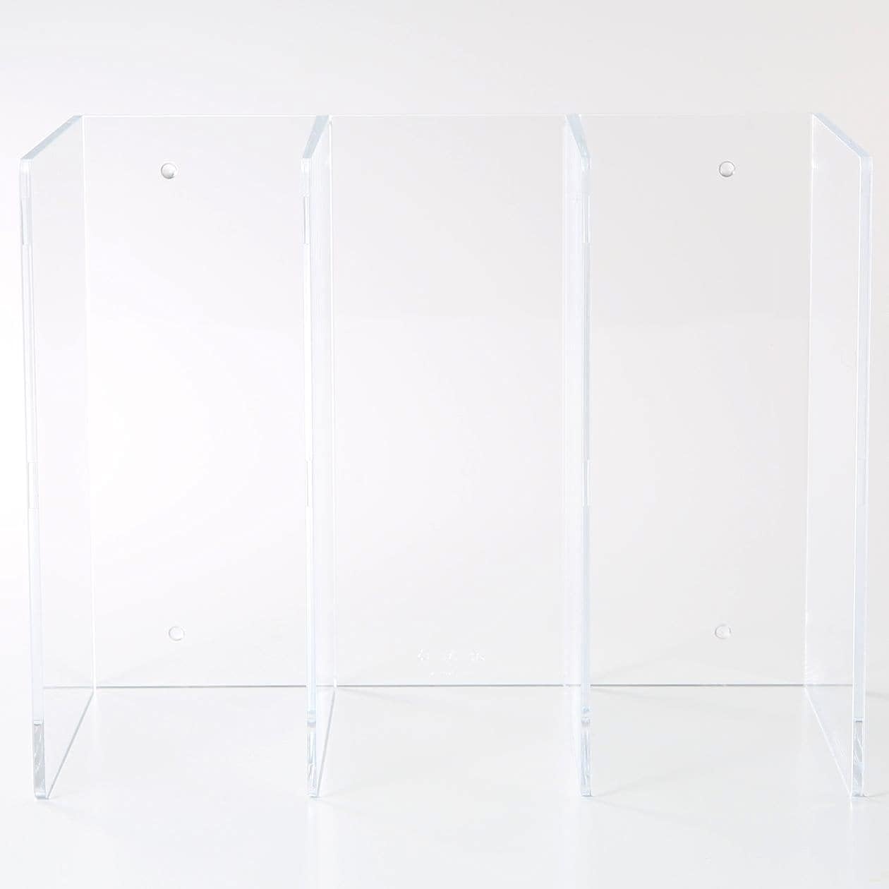 無印良品 アクリル仕切りスタンド 3仕切り・約26.8×21×16cm 82998214