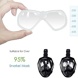 TAOPE Snorkel Mask Nearsighted Prescription Optical Corrective Myopic Lens (-5, Left)