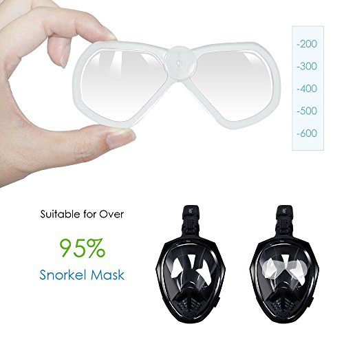 TAOPE Snorkel Mask Nearsighted Prescription Optical Corrective Myopic Lens (-5, Left)