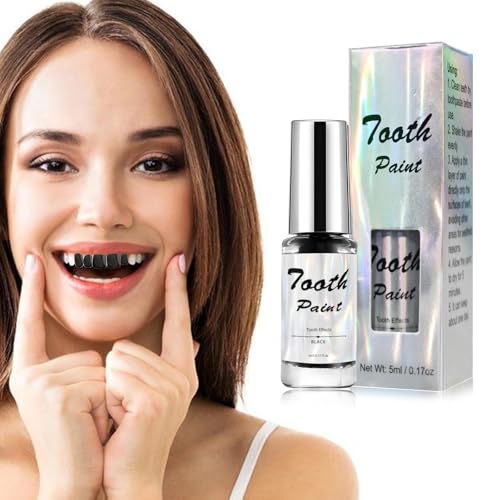 Black Tooth Paint Professional Black Out Teeth Makeup Quick Dry & Realistic for Cosplay Rotten Teeth Makeup and Missing Teeth SFX for Halloween Art Theater