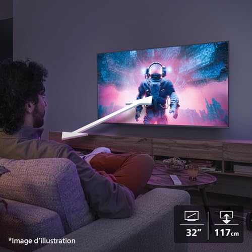 Philips 32PHS5500 FHD LED TV - Écran 32 Pouces avec Pixel Plus, Design Compact et Dolby Audio avec Vocal Boost