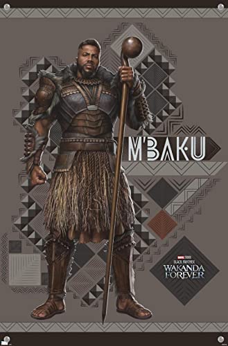 Póster de M'Baku Black Panther Wakanda Forever con chinchetas para pared 5