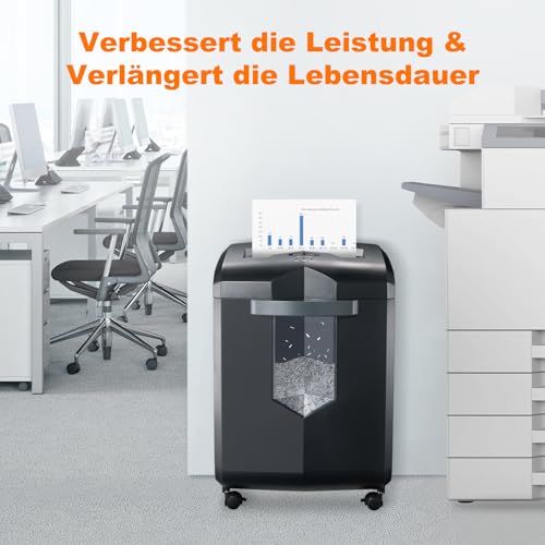 Bonsaii Ölpapier für Aktenvernichter, 12 Blatt Ölblätter für die Wartung des Schredders, je 21.4 x 15.1 cm