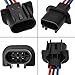 x xotic tech 2pcs H13/ 9008 Extension Retrofit Pigtail Wiring Harness Adapters for Fog Light