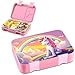 Produktbild Jarlson® Brotdose Kinder mit Fächern - TONI Lunchbox - Bento Box auslaufsicher  Jausenbox für Kindergarten und Schule - Mädchen und Jungen | Vesperbox | Snackbox (EINHORN 2.) 0