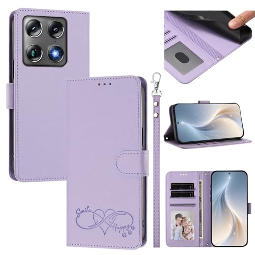 �X�}�z�P�[�X �Ή��@�� for Motorola Signature 5G / X70 Air Pro/Edge 70 Ultra �X�}�z�P�[�X�y�J�[�h�E�������[�X���b�g�t�� �E�H���b�g�f�U�C�� �t���b�v�X�^���h �����h�~�@�\�zPurple