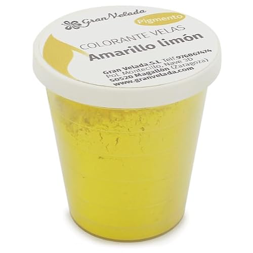Gran Velada - Colorante En Polvo Amarillo Limón Para Velas 30 Cc Ideal Para Manualidades Pigmentación Óptima Versátil