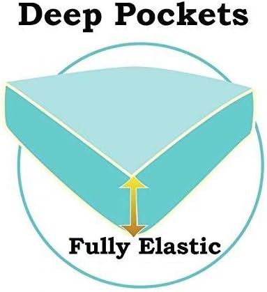 Miniatura 2 de Juego de sábanas para sofá cama, 4 piezas, extra suaves, algodón orgánico puro de 500 hilos (ajuste fácil de bolsillo de hasta 6 pulgadas de