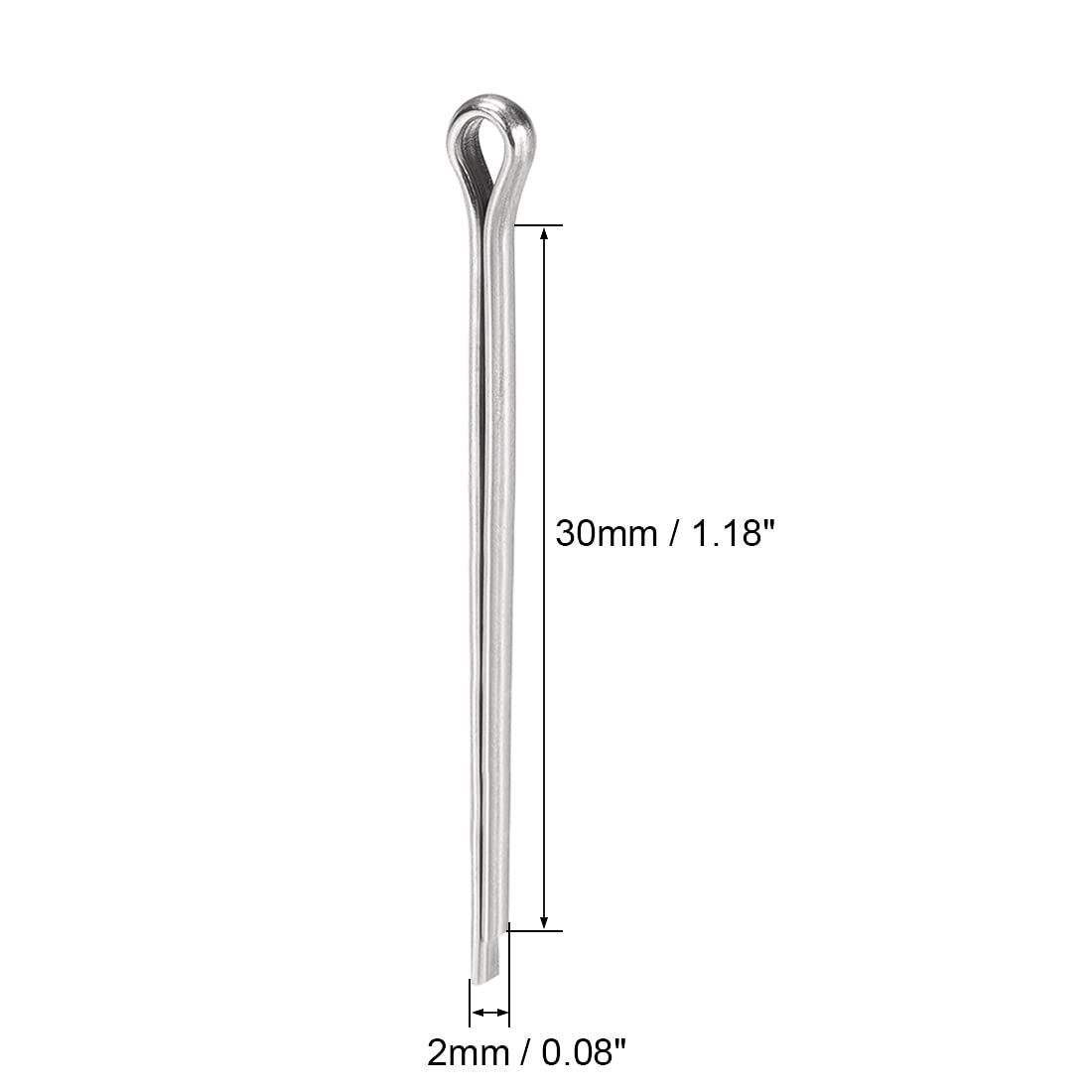 Lot De 30 Goupilles Fendues En Acier Inoxydable 2x30 Mm - Marque Uxcell - Neuf