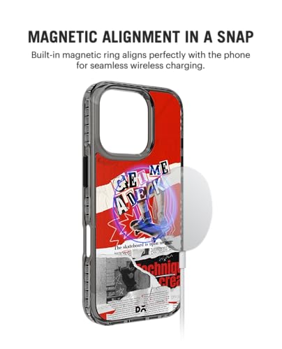 Image of DailyObjects Get Me A Deck Stride 2.0 Magnetic Case Cover Compatible with iPhone 16 Pro Max | Wireless Charging Slim Back Cover | 2 Layer Edge Protection & Shockproof