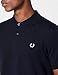 Fred Perry Men's Slim Fit Plain Shirt, Black, Small