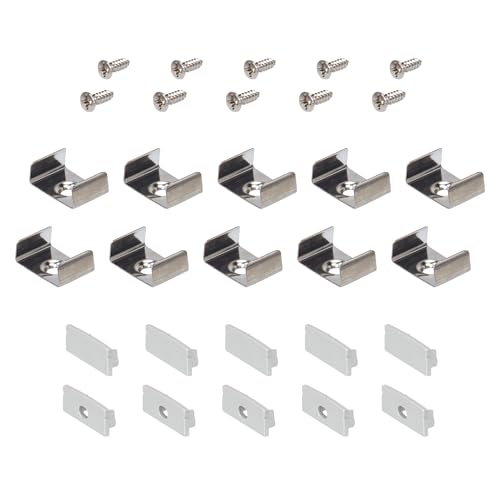 Image of Armacost Lighting Accessory Packs for LED Tape Light Mounting Channels, Easy Surface Mount, Grey 960006