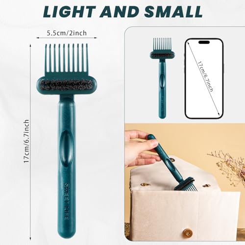 Ferramenta de limpeza de escovas, limpador de pente 2 em 1, limpador de escova de cabelo eficaz pequ