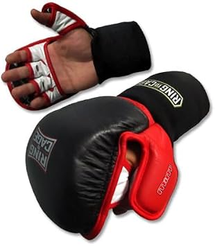 Leather Deluxe MiM-Foam Pro Sparring MMA Gloves