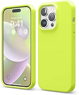 elago Liquid Silicone Case Compatible with iPhone 14 Pro Case (6.1"), Premium Silicone, Full Body Protection - 4 Layer Shockproof Phone Cover, Anti-Scratch Soft Microfiber Lining (Stone)