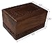 Bogati Hand Carved Rosewood Urn with Border Design (X-Large)
