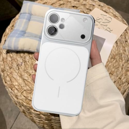 Image of Converter Case for iPhone 12 | Premium Protective Mag-Safe Cover | iPhone 17 Pro / iPhone17 Pro Max Series Style Design | in-Built Camera Guard | Wireless Charging Compatible (Silver)