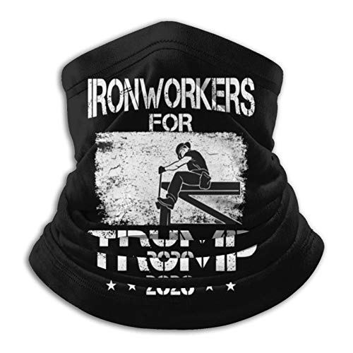 Ironworkers for Trump 2020 Seamless Bandana Face Mask Neck Gaiter Multi-Functional Balaclava Black