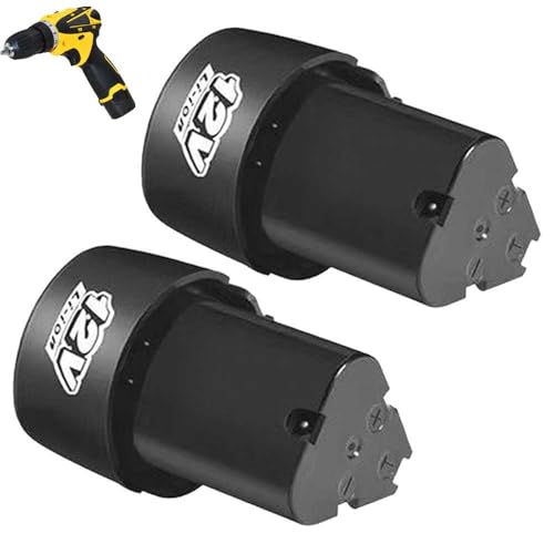 Image of Replacement Battery for 12V Drill /Scerwdriver Machines CA121 (2Pcs 12V Lithium-ion Battery 1.5Ah)
