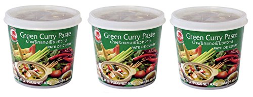 Cock Brand  Pasta de curry verde  3 x 400 g (Import Thailande)
