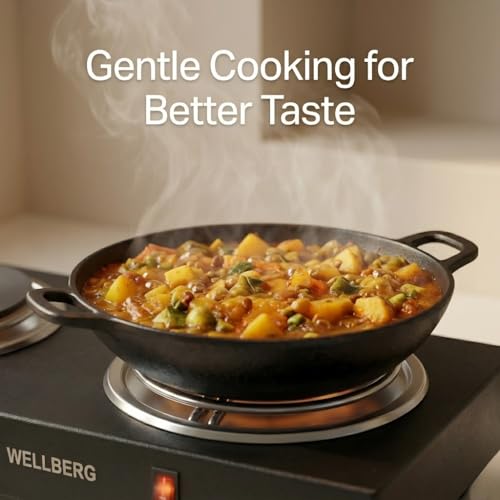 Image of Wellberg 2000W Double Coil Electric Hot Plate | Dual Burner Portable Stove with 2 Independent Switches | Compact Cooktop for Home, Hostel & Travel
