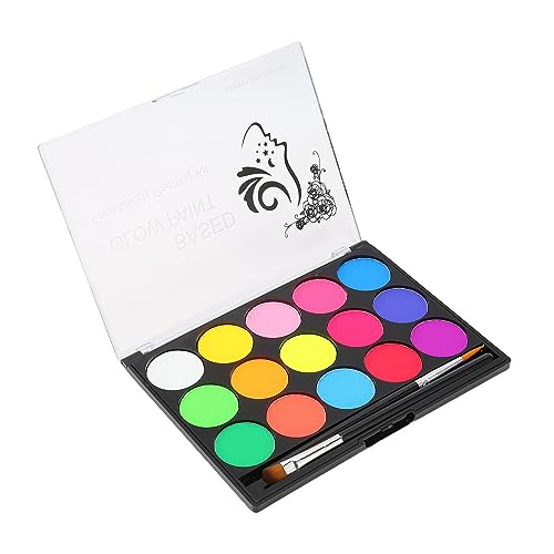 Kit de Pintura Facial, Evita o Desbotamento Saturação Brilho 15 Cores Pintura Facial Fluorescente pa
