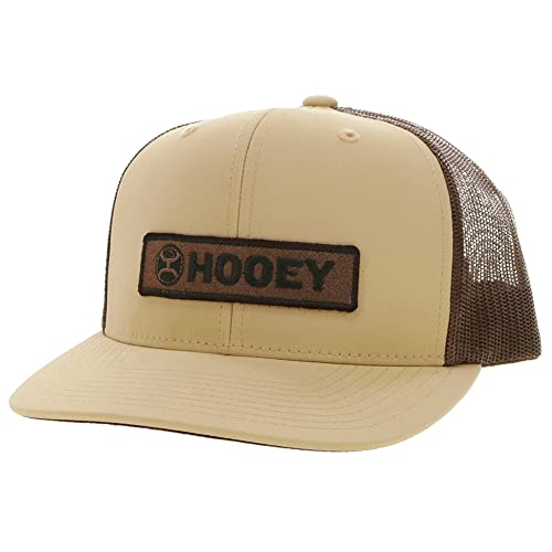 Hooey Lock Up Adjustable Snapback Mesh Back Trucker Hat (Tan/Brown) #TOP12