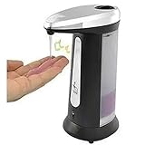 400 ml Automatischer Seifenspender, Berührungslos & Batteriebetrieben für Hände - Wasserdicht für Küche, Bad, Hotel, Restaurant - Hygienische Sensorpumpe für Flüssigseife und Desinfektionsmittel