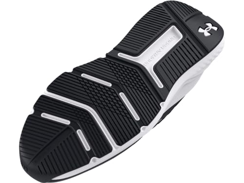 Under Armour UA Charged Commit TR 4 Baskets légères, chaussures de sport respirantes pour hommes, noir/gris anthracite/blanc