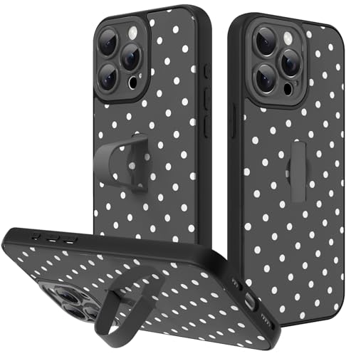 KANGHAR Compatible with iPhone 15 Pro Max Case Black Dot Pattern