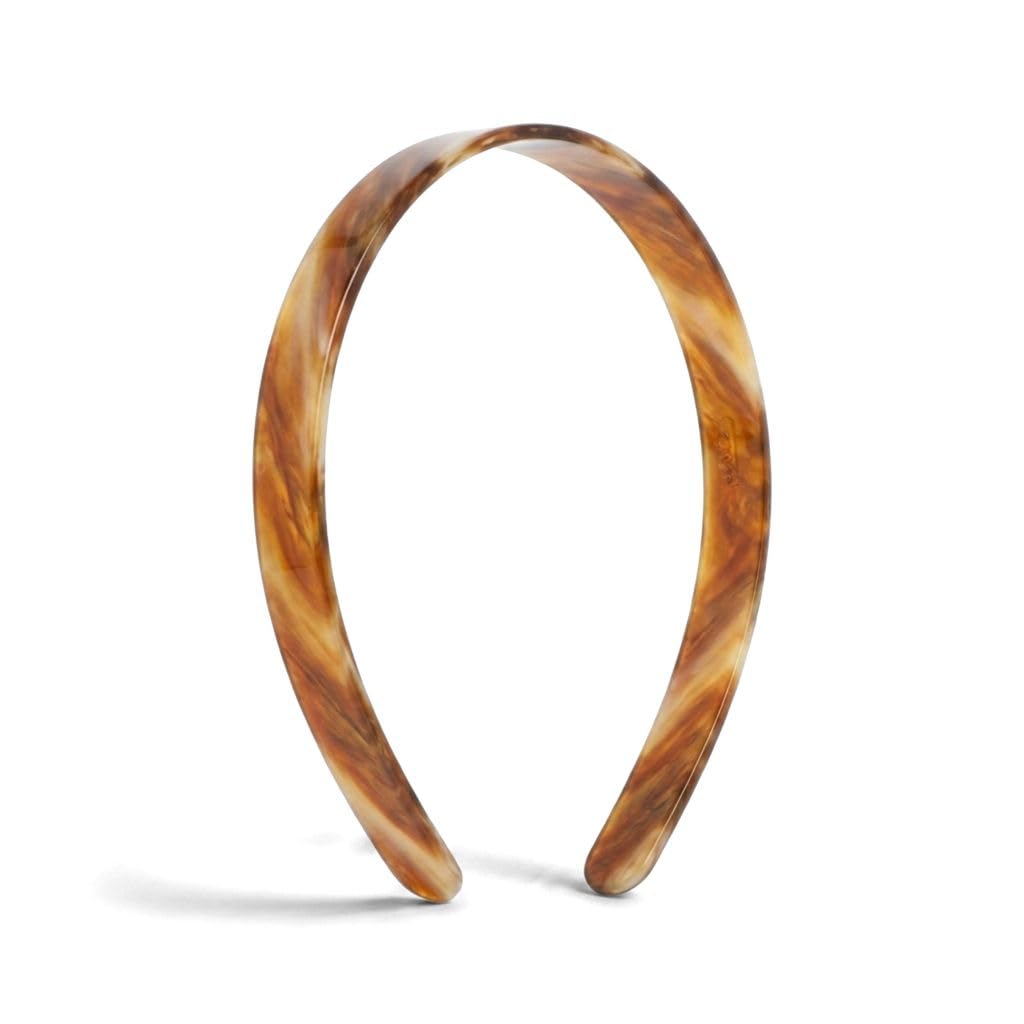 France Luxe Brown Ultracomfort Headband with Teeth for Women, Caramel Horn