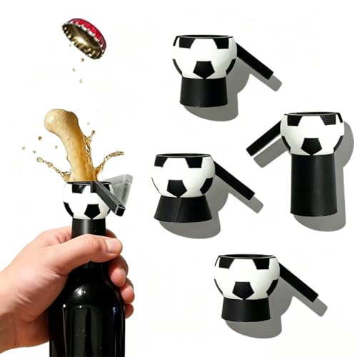 FSZNGLE Bottle Cap Launcher, Bottle Opener, 3D Printed Soccer Cap Blaster for Beer, Soda, And Wine Bottles, Perfect for Parties, Gatherings & Gifts