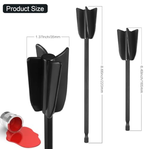 6 Stück Epoxidharz Rührer, Farbrührer Epoxidharz Mischpaddel, Epoxidharz Rührstab für 1/4 Bohrer, wiederverwendbarer Farbmischer für Epoxid, Silikonmischen, Malen, Keramikglasur