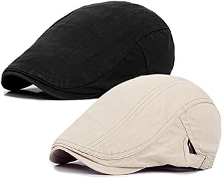 YSense Beau 2 Pack Men Flat Cap Mens Winter Hat Cap Birthday