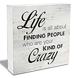 Rustic Friend Wood Box Sign Life is All About Finding People Who Are Your Kind...