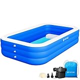 FOTING Inflatable Pool for Adults with Electric Pump,Carrying Bag &Inflatable Seat,120