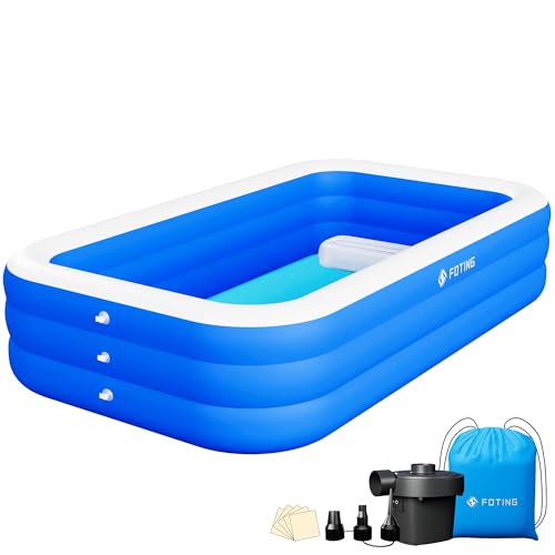 FOTING Inflatable Pool for Adults with Electric Pump,Carrying Bag &Inflatable Seat,120