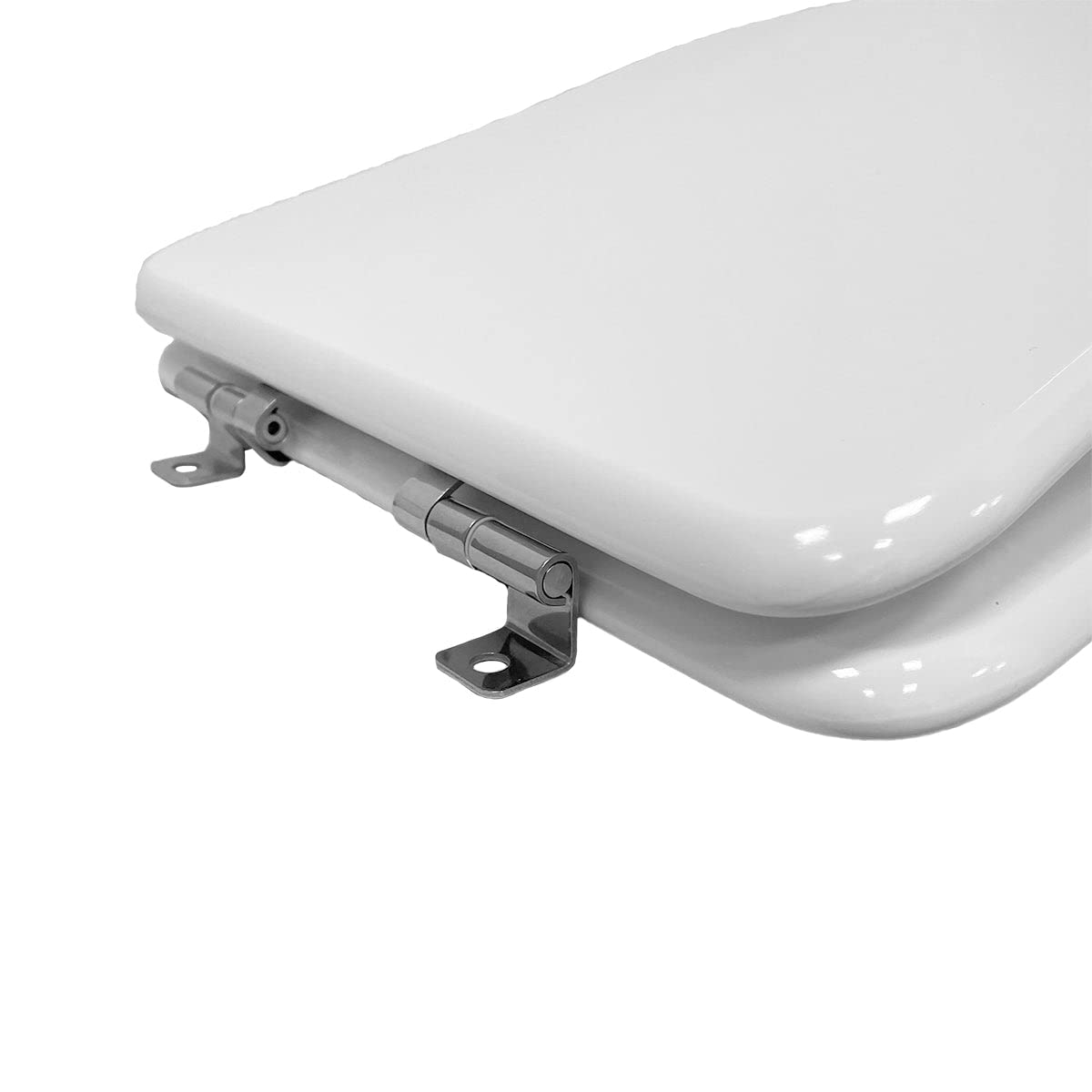 Gala Nostalgia – Tapa y Asiento Fijo Inodoro - Forma Rectangular - Incluye Kit Fijación - Bisagras Acero Inoxidable - Fácil Limpieza - Color Blanco