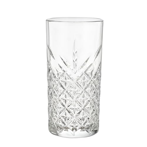 Listado de Vasos de cristal que Puedes Comprar On-line. 43 VITTORI, Juego de 6 Vasos Jaiboleros Infinity Diseño Timeless High Ball Grande de Vidrio Cristal 450 ml 15 1/4 oz