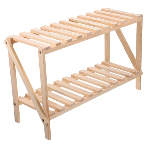 1Pieza Estante de Madera para Plantas Soporte de Macetas Multicapa para Jardín Estante Decorativo de Almacenamiento Versátil para Flores y Plantas Interiores y Exteriores