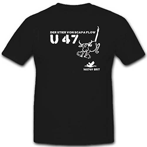 T-Shirt Marine Militaire UBoot 47 Haut de Gamme avec Emblème Unterseeboot Finition Soignée