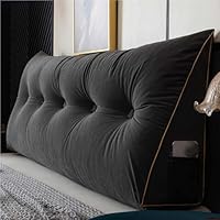 Comodo cuscino a cuneo per letto, divano, testiera, grande cuscino di supporto lombare, con schienale, multicolore, morbido cuscino da lettura per il posizionamento della schiena, 150 x 50 x 20 cm