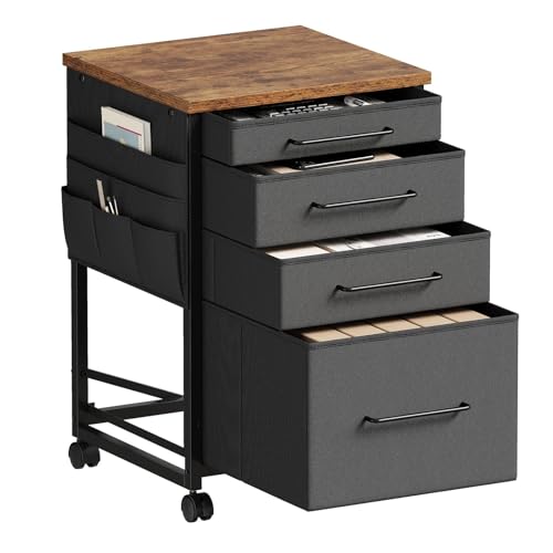 オフィス収納キャビネット 引き出し4段