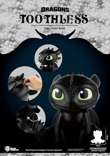 Tirelire en vinyle Toothless Beast Kingdom : Finition Premium
