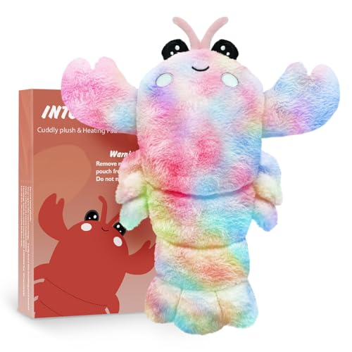 Image of Microwavable Heating Pad for Cramps, Cuddly Warming Pillow, Cute Lobster Plush with Heating Pad (Mullticolor)